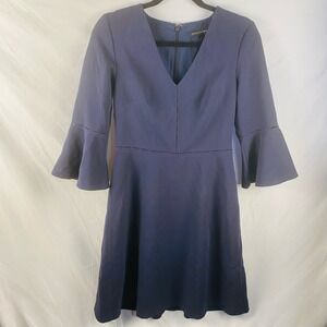 Banana‎ Republic Navy Cotton Dress Bell Sleeve Size 0